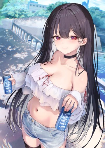chiu538 rie (mirae yang) no bra thighhighs
