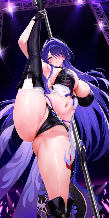 kiek honkai: star rail acheron bandages bra cameltoe pantsu tattoo thighhighs thong