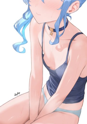 diptip hololive hoshimachi suisei no bra pantsu wet
