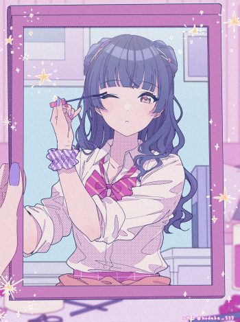 takeko spla the idolm@ster the idolm@ster shiny colors mayuzumi fuyuko seifuku sweater