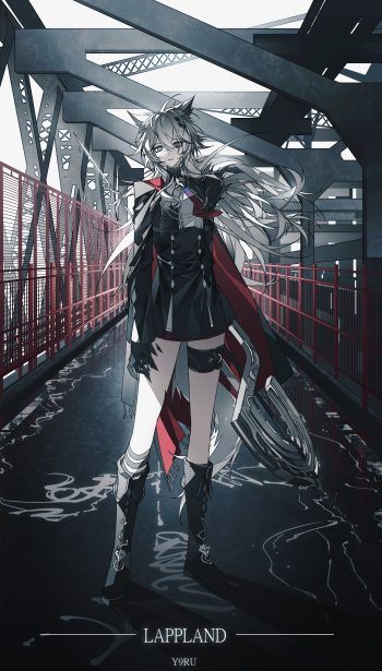 yexinhan arknights lappland (arknights) animal ears garter tail weapon