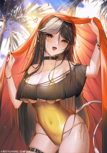 yuhang animal ears garter swimsuits tail wet