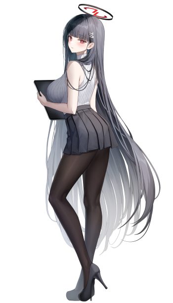 blue archive tsukatsuki rio halo heels pantyhose tagme