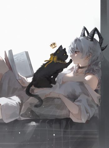 elyzerda wuthering waves male rover zani horns neko no bra open shirt