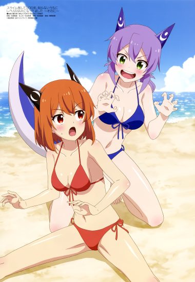 satou haruka slime taoshite 300-nen shiranai uchi ni level max ni nattemashita flatorte laika (slime 300) bikini horns swimsuits tail
