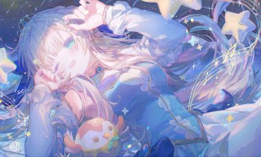 aliasing animal bird blonde hair blush braids dress green eyes kin'iro loveriche long hair music stars sylvia le cruzcrown sortilege sisua tears tiara umehara sei watermark wink