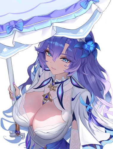 yuridango wuthering waves cantarella no bra see through tattoo umbrella