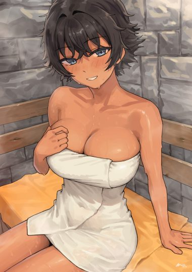 kaedeko (kaedelic) gaki kyonyuu sasaki kei breast hold towel wet