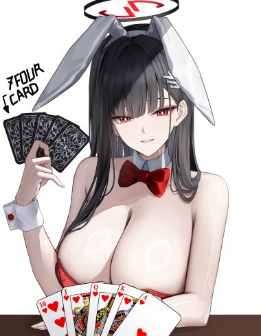torrentduck blue archive tsukatsuki rio animal ears bunny ears bunny girl no bra