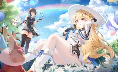 abby (wuthering waves) aida noa bicolored eyes black hair blonde hair blue hair boots bow butterfly cat smile chinese clothes clouds collar female rover (wuthering waves) flowers gloves grass hat leaves long hair nimbus wraith (wuthering waves) pantyhose petals phoebe (wuthering waves) ponytail rainbow shorts skirt sky thighhighs wuthering waves yellow eyes zettai ryouiki