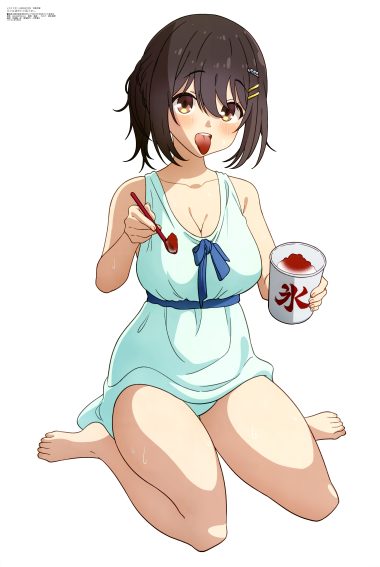 aquastar inc. hibi wa sugiredo meshi umashi kawai mako cleavage dress skirt lift summer dress