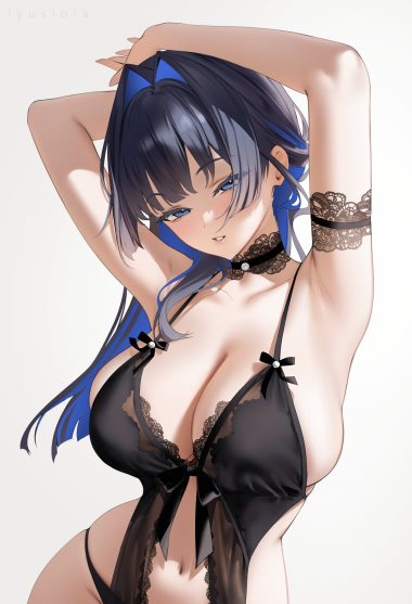 lyusiola hololive hololive english ouro kronii lingerie pantsu see through