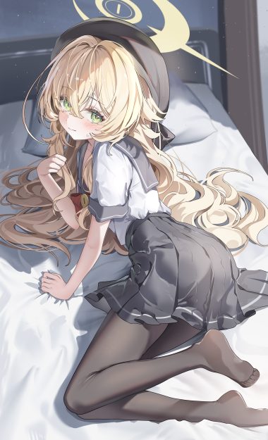 umou (umouawa) blue archive professor niyaniya halo pantyhose seifuku