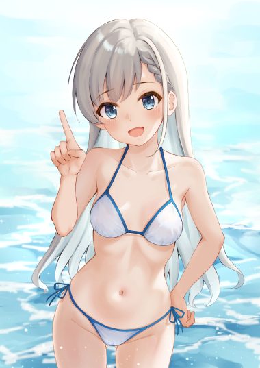 ca paria the idolm@ster the idolm@ster cinderella girls hisakawa hayate bikini cameltoe swimsuits