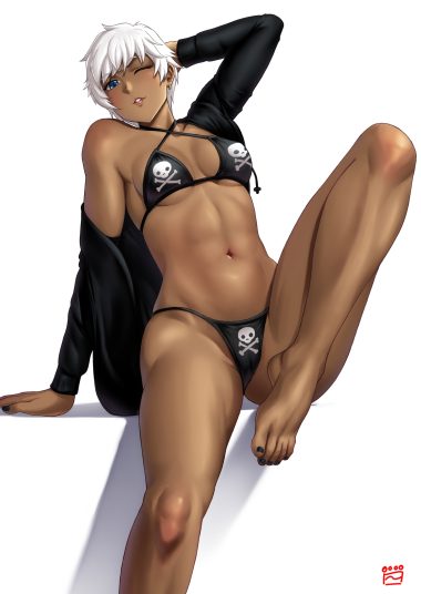 finalcake street fighter elena (street fighter) bikini open shirt swimsuits