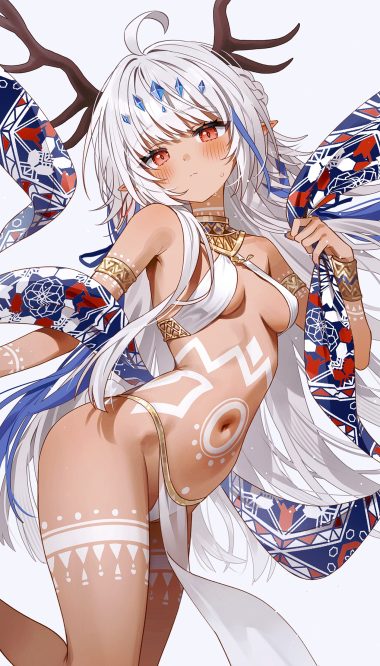fymrie horns no bra pantsu pointy ears see through tattoo