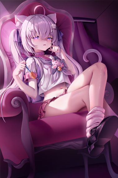 animal ears nekomimi seifuku skirt lift tagme tail