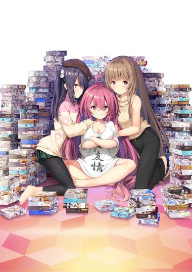 sonora sawayaka samehada hibikino-san-chi wa eroge-ya-san! hibikino tsumugi hibikino yui hibikino yukari cleavage sweater