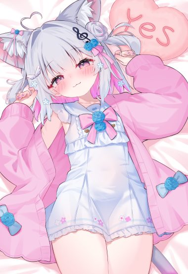 leafpie zaurus indie virtual youtuber katagiri aki animal ears nekomimi pajama sweater tail