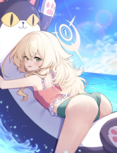 dvleo blue archive professor niyaniya ass bikini halo loli swimsuits thong