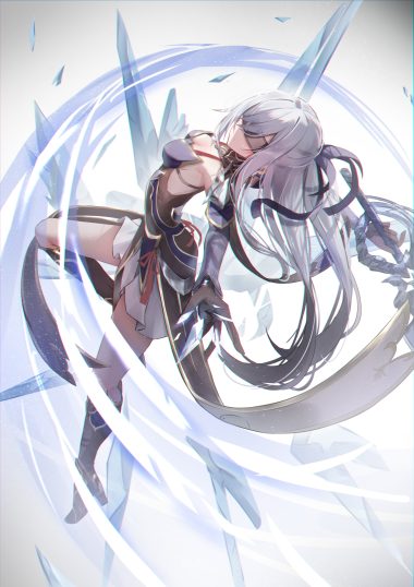 sajin (user pvrm4582) honkai: star rail jingliu dress heels no bra sword
