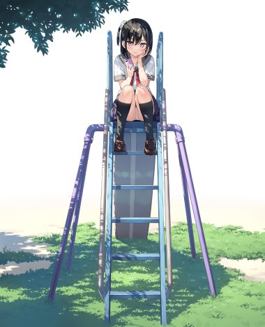 kantoku shizuku (kantoku) loli pantsu seifuku skirt lift thong