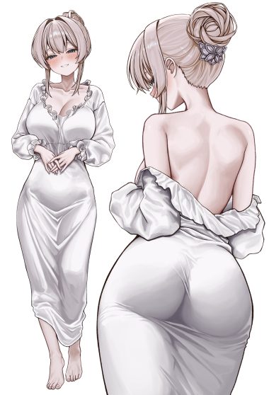 gwan-e ass no bra pajama undressing