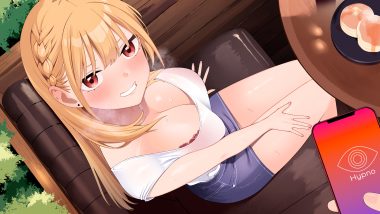 blonde hair blush bra braids breasts brown eyes byte (allbyte) food long hair original phone see through underwear