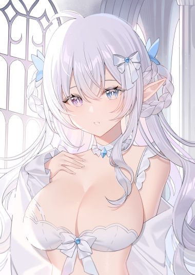 yxoria bikini top heterochromia pointy ears swimsuits