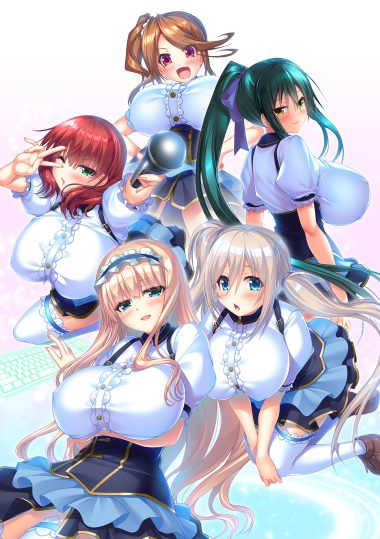 dessert soft satofuji masato wannabe creators wannabe creators 2 seifuku skirt lift thighhighs