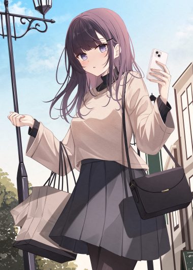 senri (senri sen) pantyhose skirt lift sweater